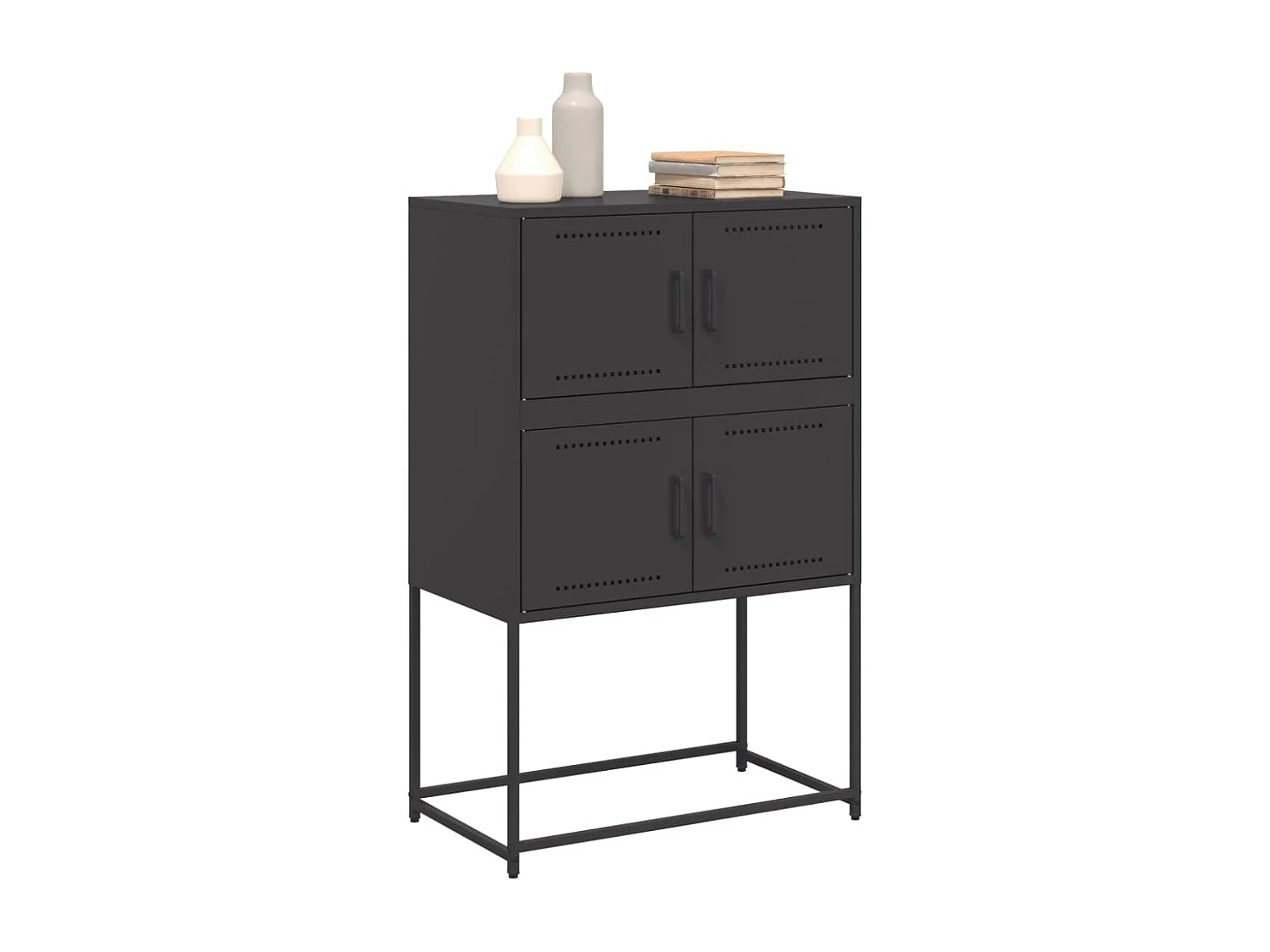 Credenza | Buffet | Armadio Nera 68,5x38,5x107 cm in Acciaio