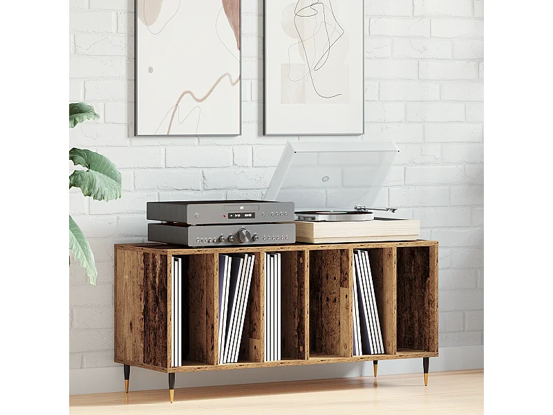 Credenza | Buffet | Armadio per dischi in legno vecchio 100x38x48 cm in legno ingegnerizzato