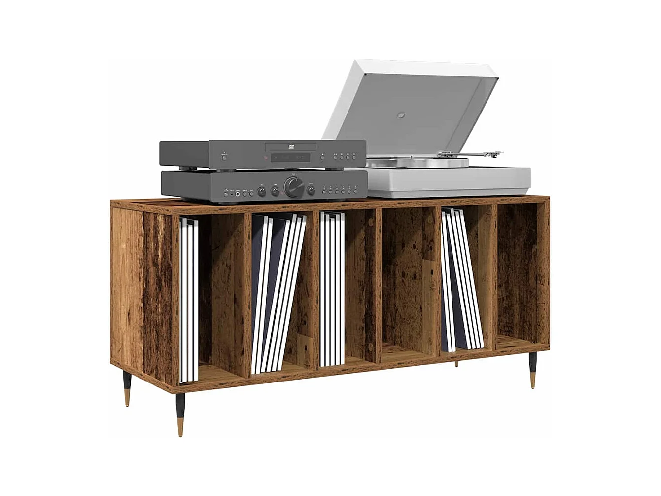 Credenza | Buffet | Armadio per dischi in legno vecchio 100x38x48 cm in legno ingegnerizzato