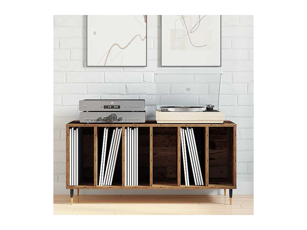 Credenza | Buffet | Armadio per dischi in legno vecchio 100x38x48 cm in legno ingegnerizzato