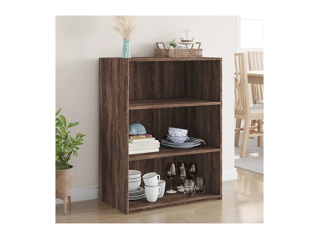 Credenza | Buffet | Armadio Rovere Marrone 70x41x93 cm in Legno Multistrato