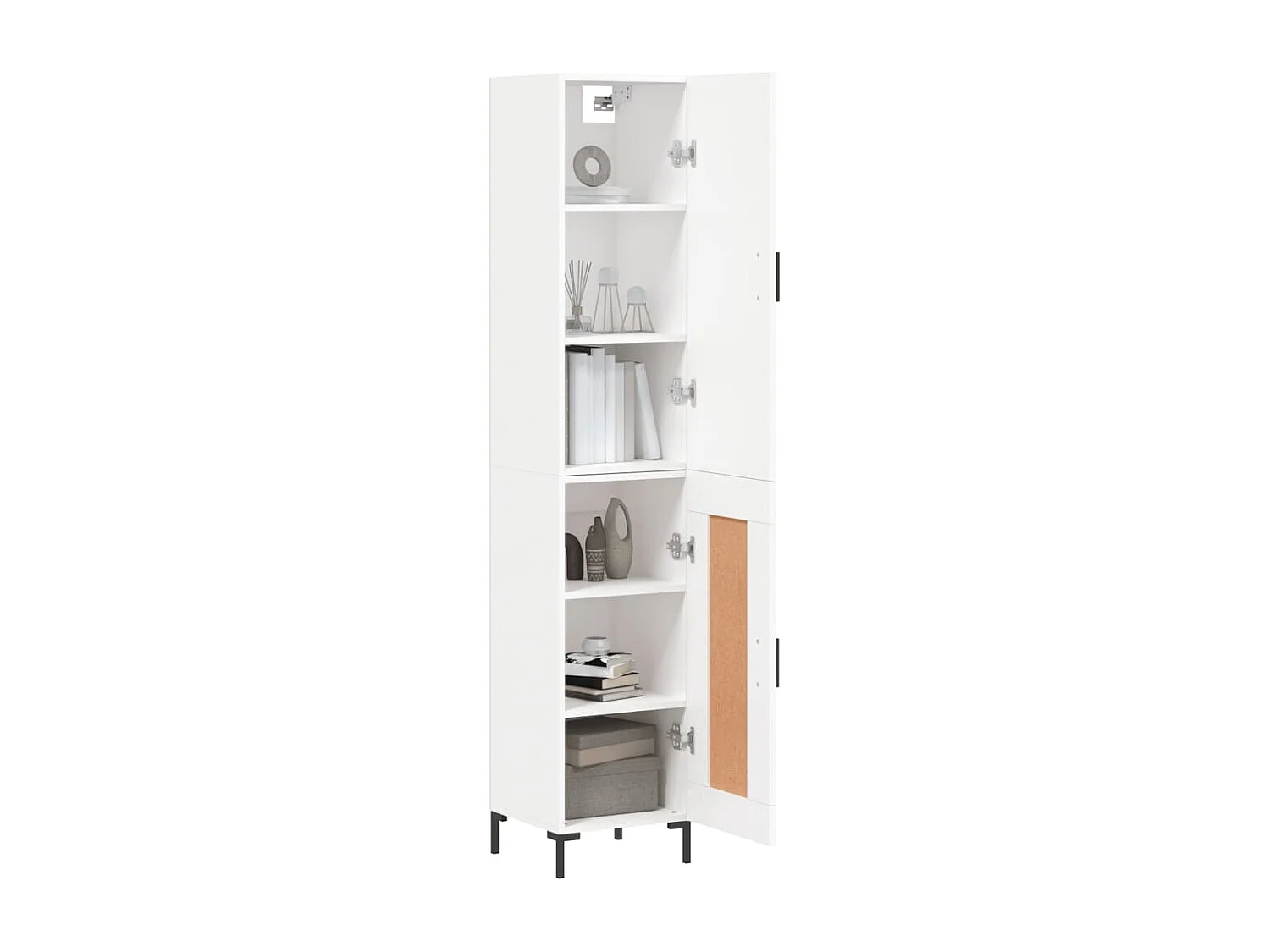 Buffet | Bahut | Meuble de rangement haut Blanc 34,5x34x180 cm Bois d'ingénierie