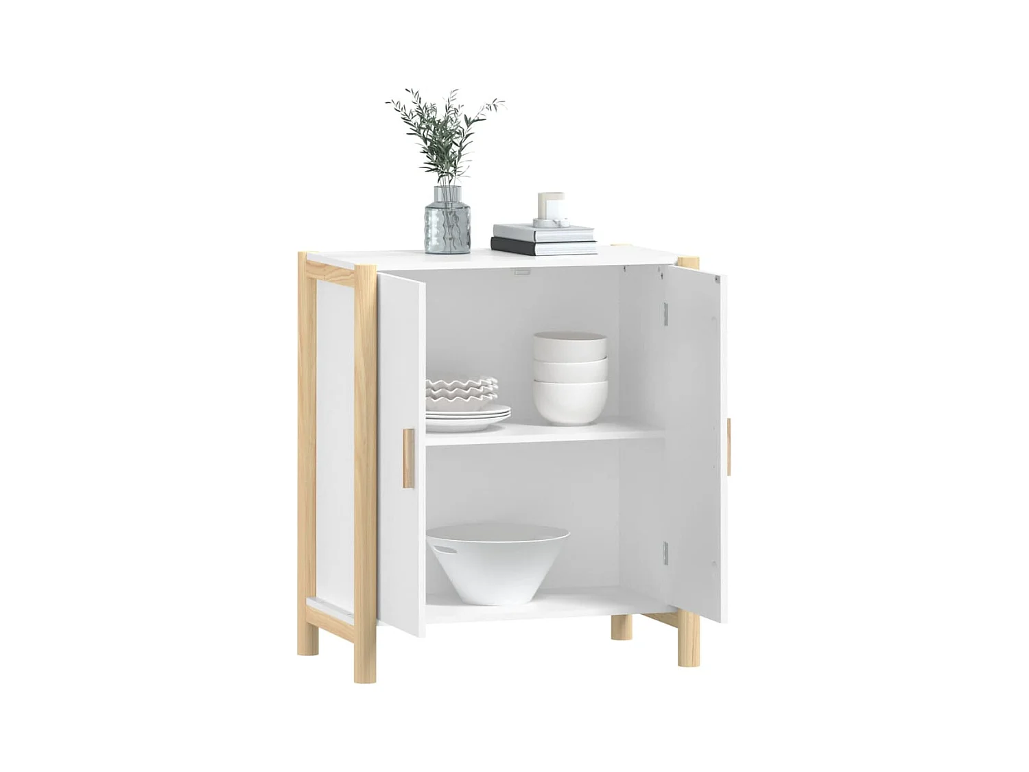 Buffet | Bahut | Meuble de rangement Blanc 62x38x70 cm Bois d'ingénierie