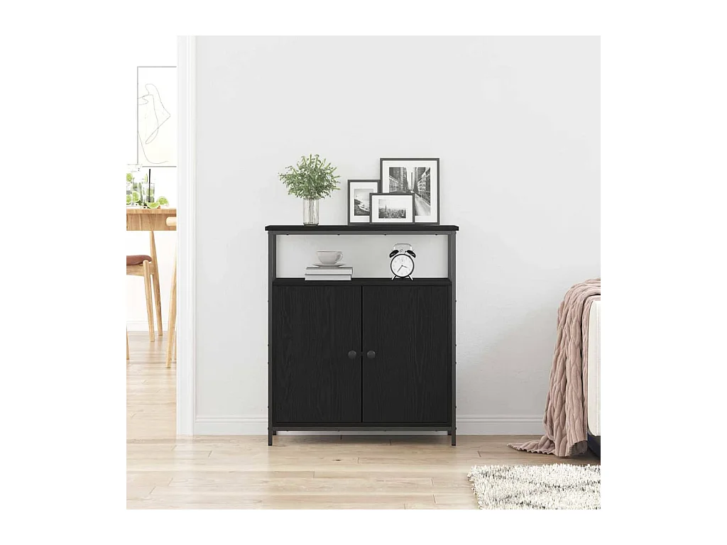 Credenza | Mobile | Armadio Black Oak 70x30x80 cm in Legno Ingegnerizzato