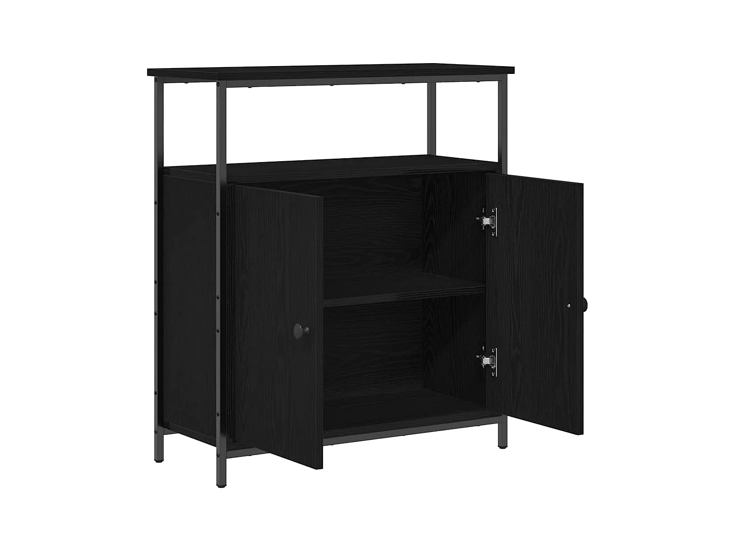 Credenza | Mobile | Armadio Black Oak 70x30x80 cm in Legno Ingegnerizzato