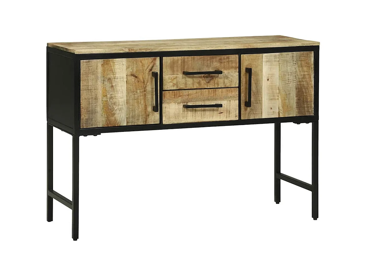 Buffet | Commode à tiroir | Meuble de rangement 100x35x70 cm en bois massif brut de mangue