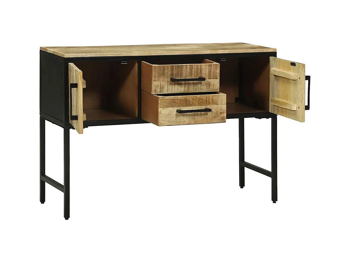 Buffet | Commode à tiroir | Meuble de rangement 100x35x70 cm en bois massif brut de mangue