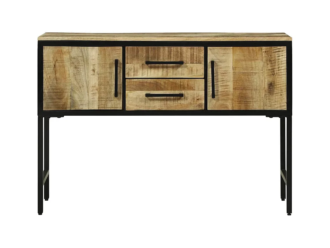 Buffet | Commode à tiroir | Meuble de rangement 100x35x70 cm en bois massif brut de mangue
