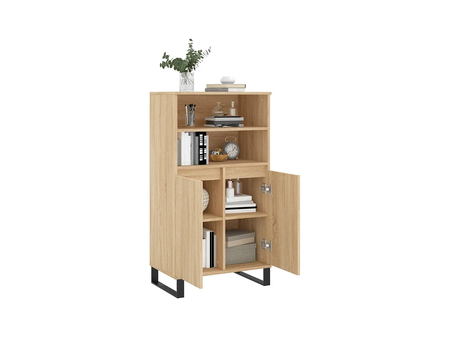 Buffet | Bahut | Meuble de rangement haut Chêne sonoma 60x36x110 cm Bois d'ingénierie