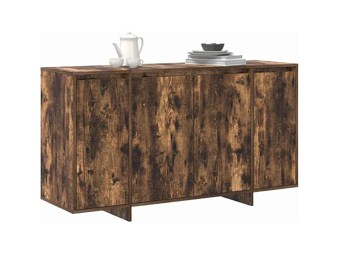 Buffet | Bahut | Meuble de rangement en Chêne Fumé Chêne Fumé Bois 135 x 41 x 75 cm Rangement