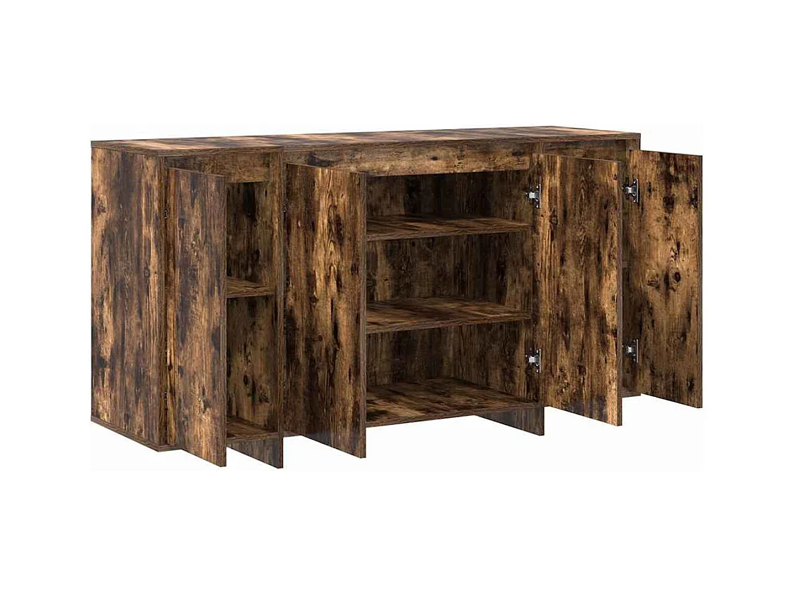 Buffet | Bahut | Meuble de rangement en Chêne Fumé Chêne Fumé Bois 135 x 41 x 75 cm Rangement