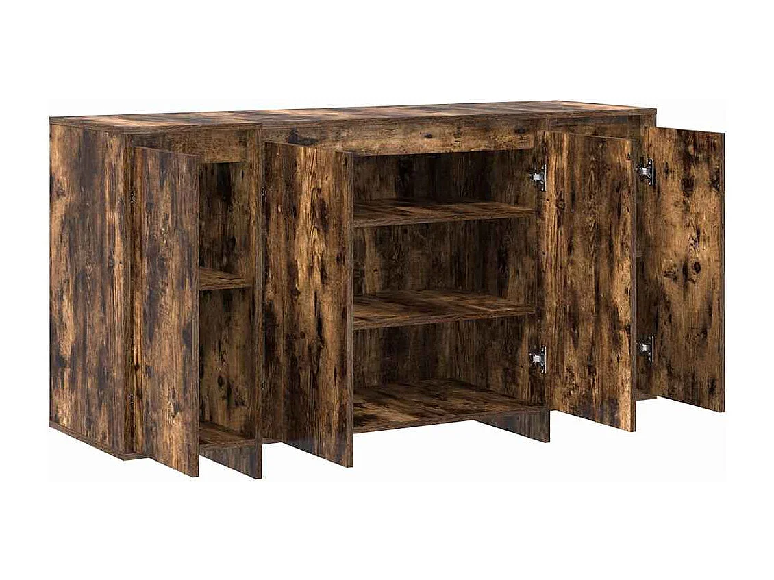 Buffet | Bahut | Meuble de rangement en Chêne Fumé Chêne Fumé Bois 135 x 41 x 75 cm Rangement