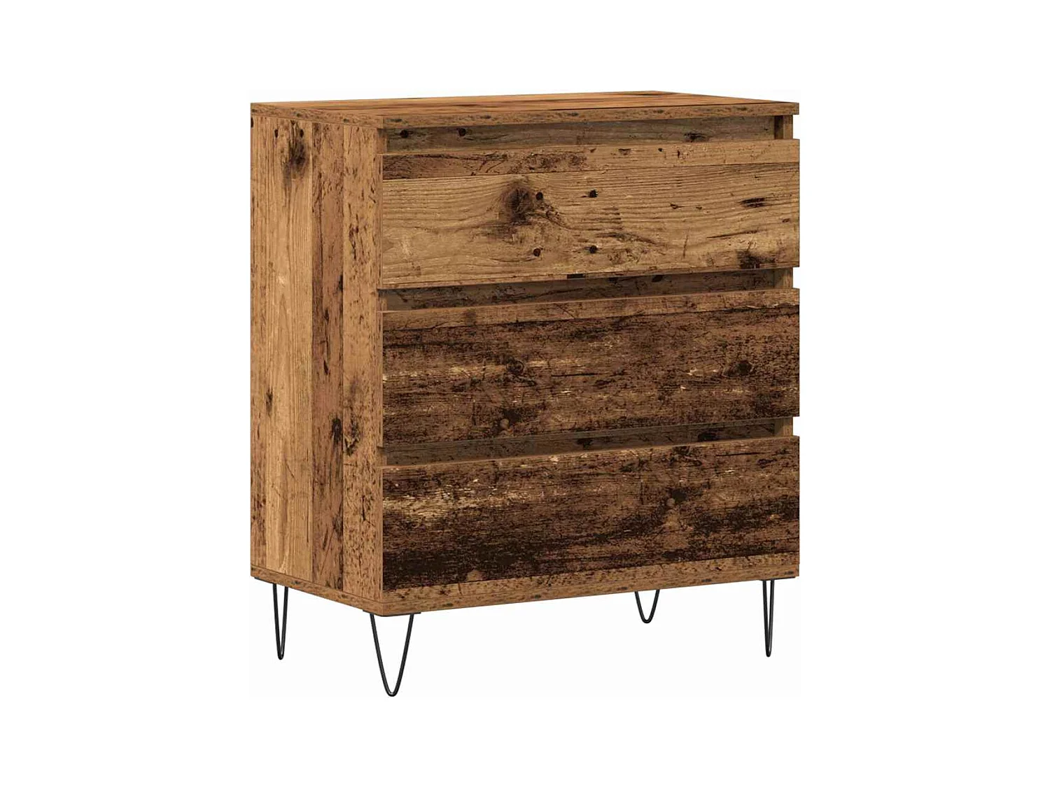 Buffet | Commode à tiroir | Meuble de rangement avec tiroirs en bois ancien 60x35x70 cm en bois d'ingénierie