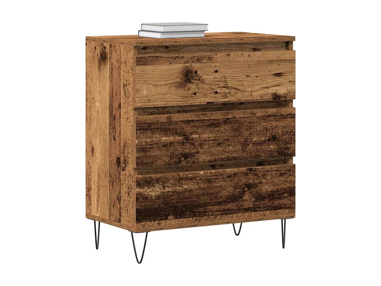 Buffet | Commode à tiroir | Meuble de rangement avec tiroirs en bois ancien 60x35x70 cm en bois d'ingénierie