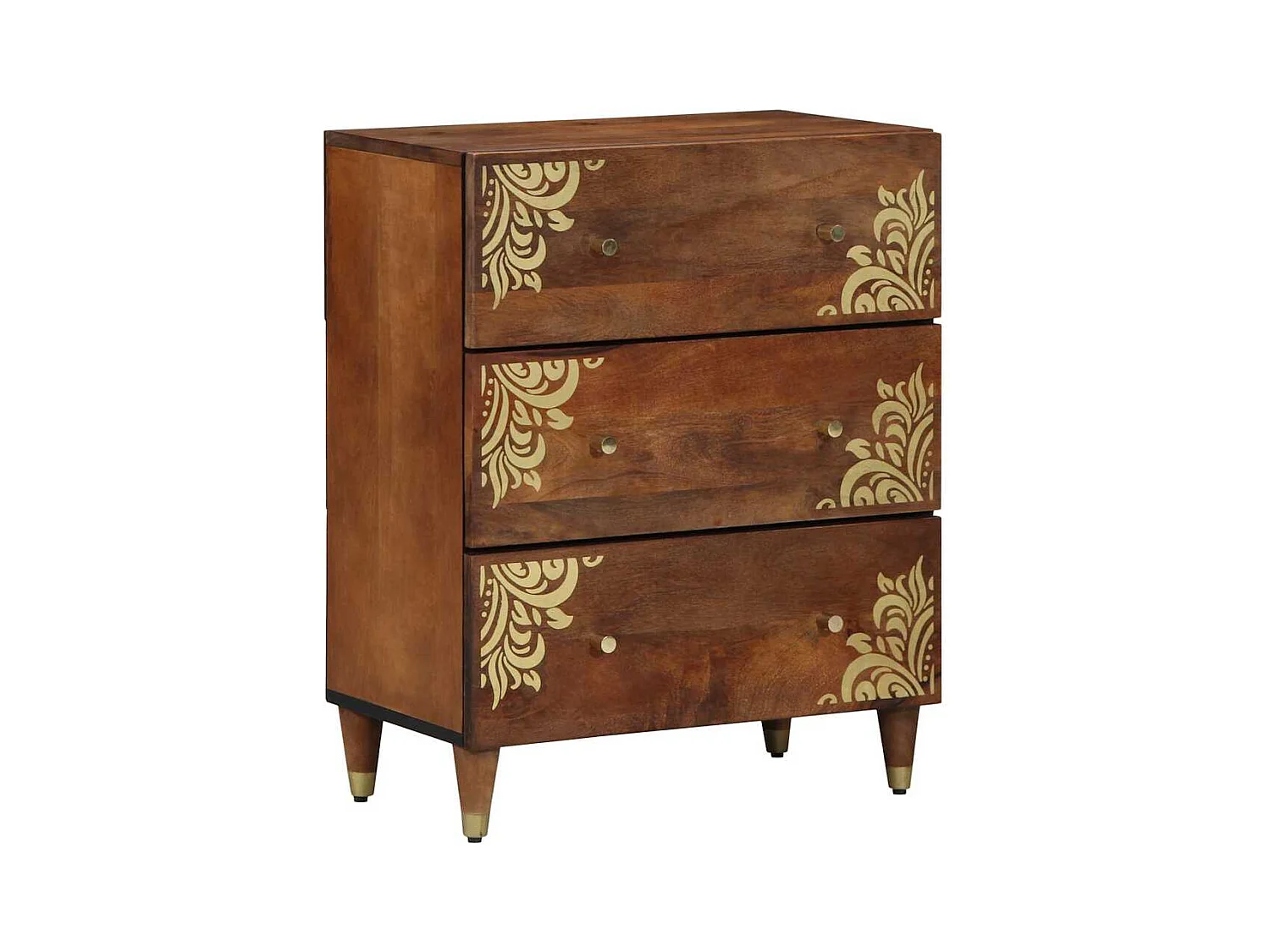 Buffets | Bahuts | Meuble de rangement 2 pcs Miel 60x33.5x75 cm Bois massif de mangue