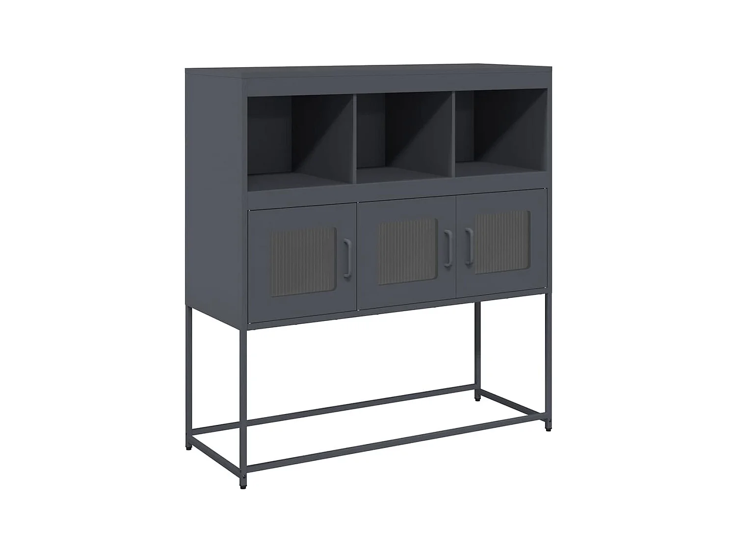 Buffet | Bahut | Meuble de rangement anthracite 100,5x39x107 cm acier laminé à froid
