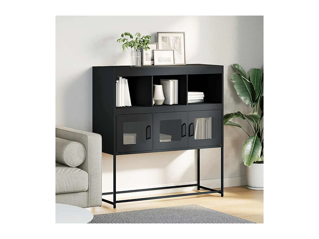 Buffet | Bahut | Meuble de rangement anthracite 100,5x39x107 cm acier laminé à froid