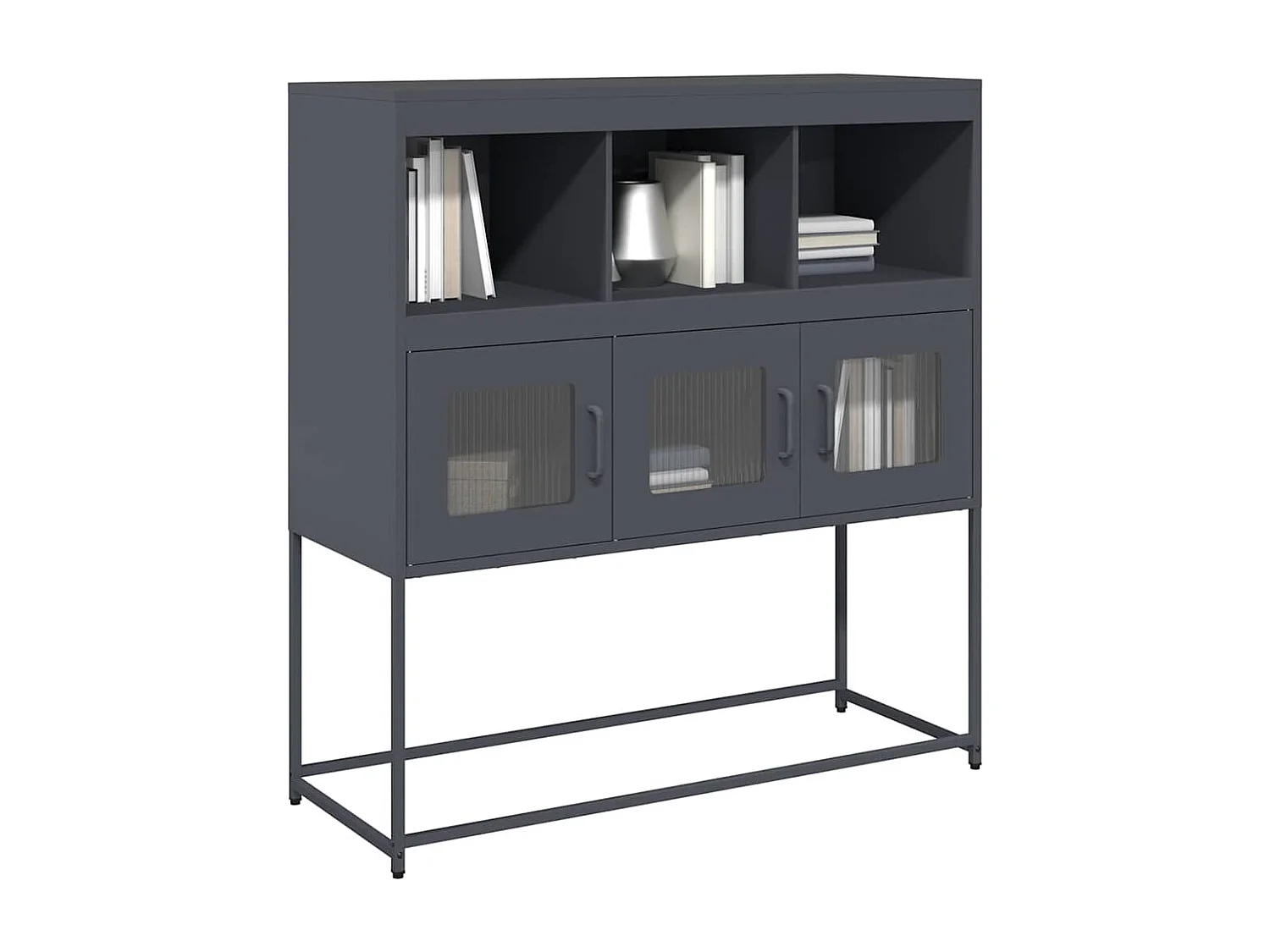 Buffet | Bahut | Meuble de rangement anthracite 100,5x39x107 cm acier laminé à froid