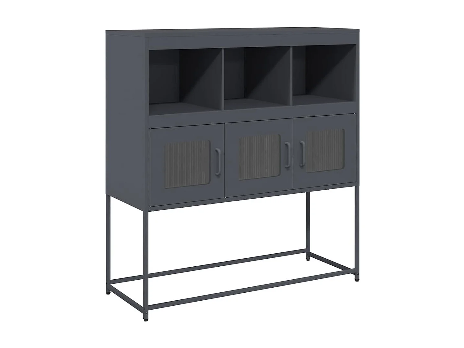 Buffet | Bahut | Meuble de rangement anthracite 100,5x39x107 cm acier laminé à froid