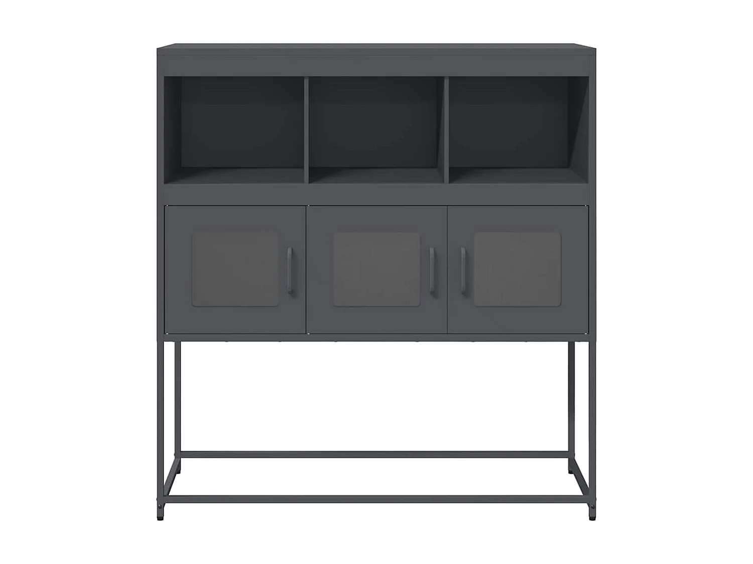 Buffet | Bahut | Meuble de rangement anthracite 100,5x39x107 cm acier laminé à froid