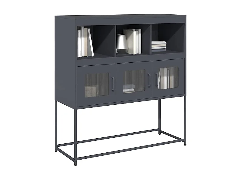 Buffet | Bahut | Meuble de rangement anthracite 100,5x39x107 cm acier laminé à froid