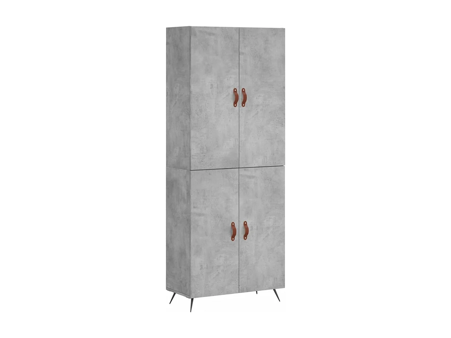 Credenza | Buffet | Armadio Grigio Cemento 69,5x34x180 cm in Legno Multistrato