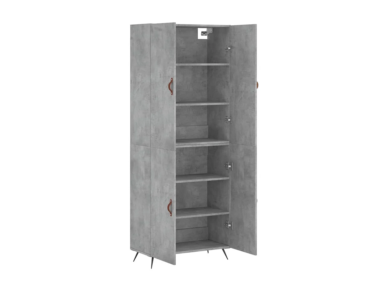 Credenza | Buffet | Armadio Grigio Cemento 69,5x34x180 cm in Legno Multistrato