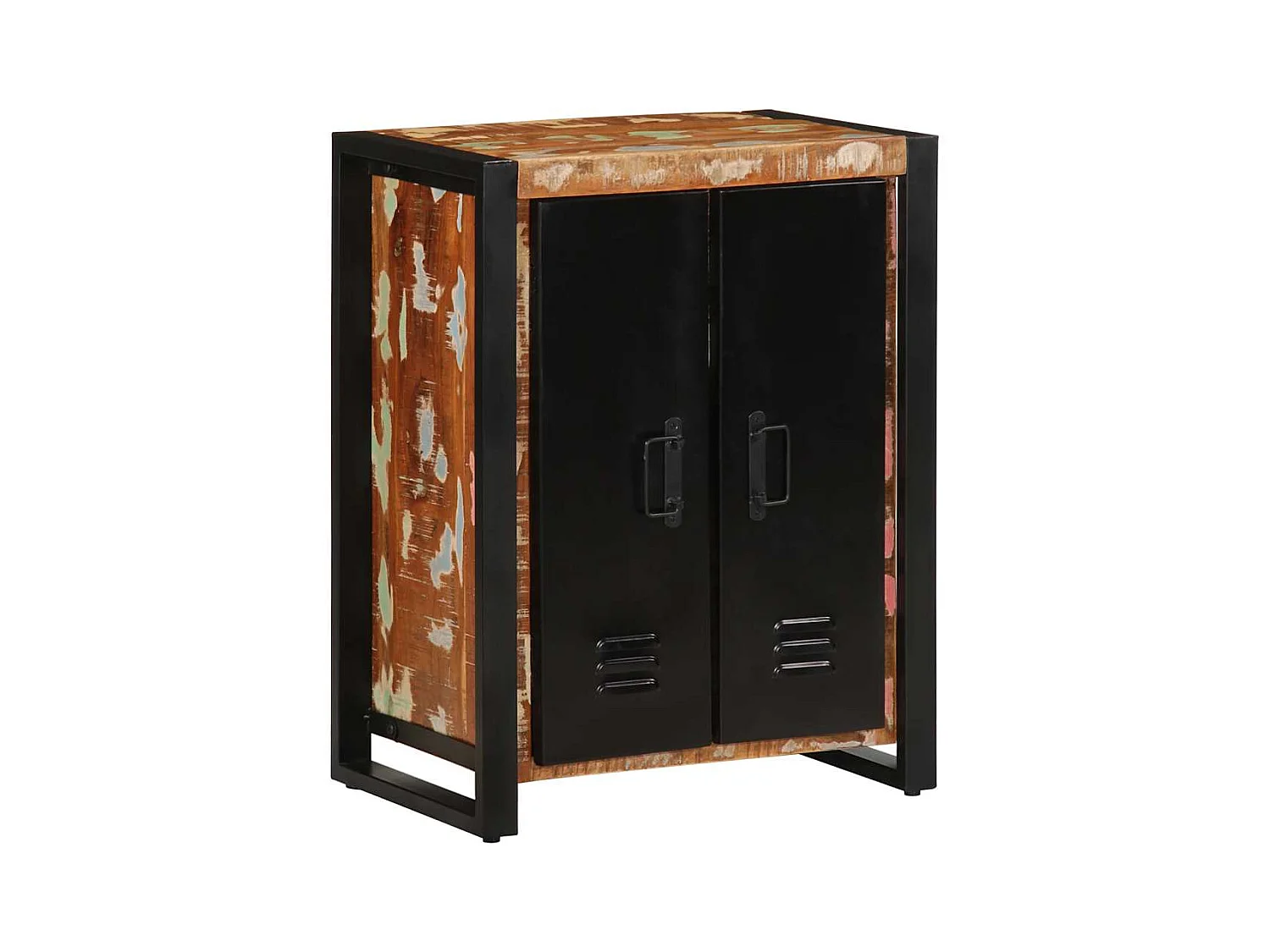 Buffet | Bahut | Meuble de rangement multicolore 55x35x70 cm bois massif récupération