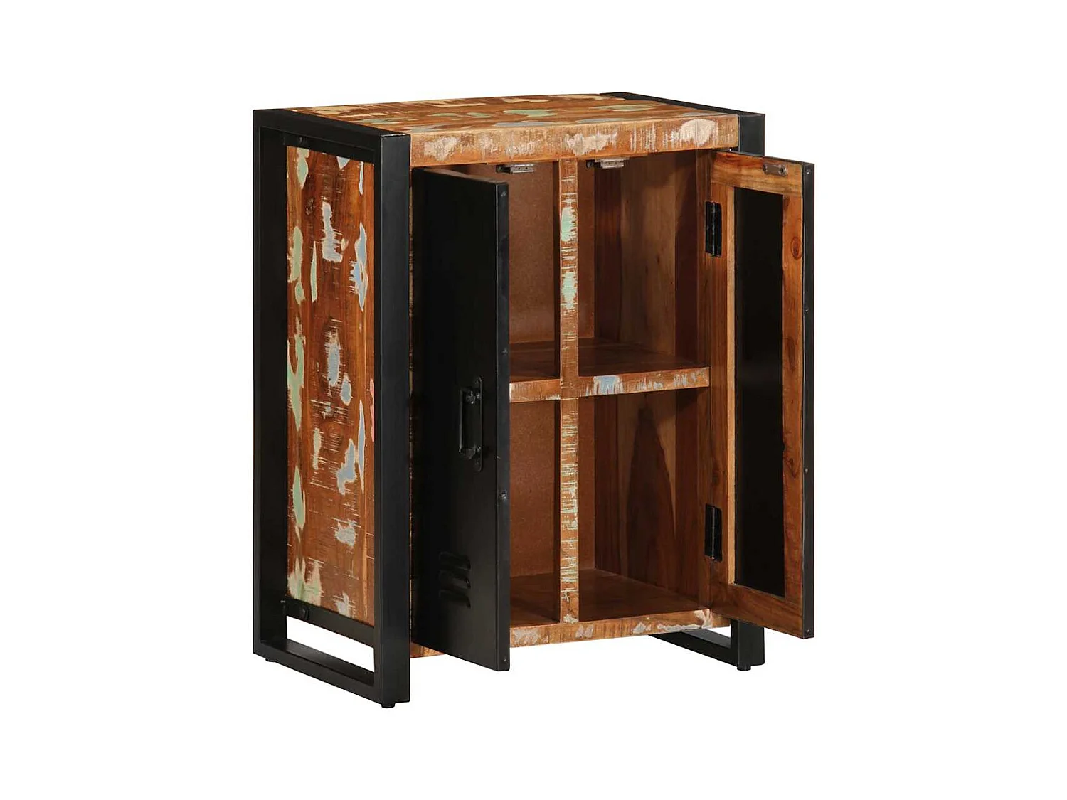 Buffet | Bahut | Meuble de rangement multicolore 55x35x70 cm bois massif récupération