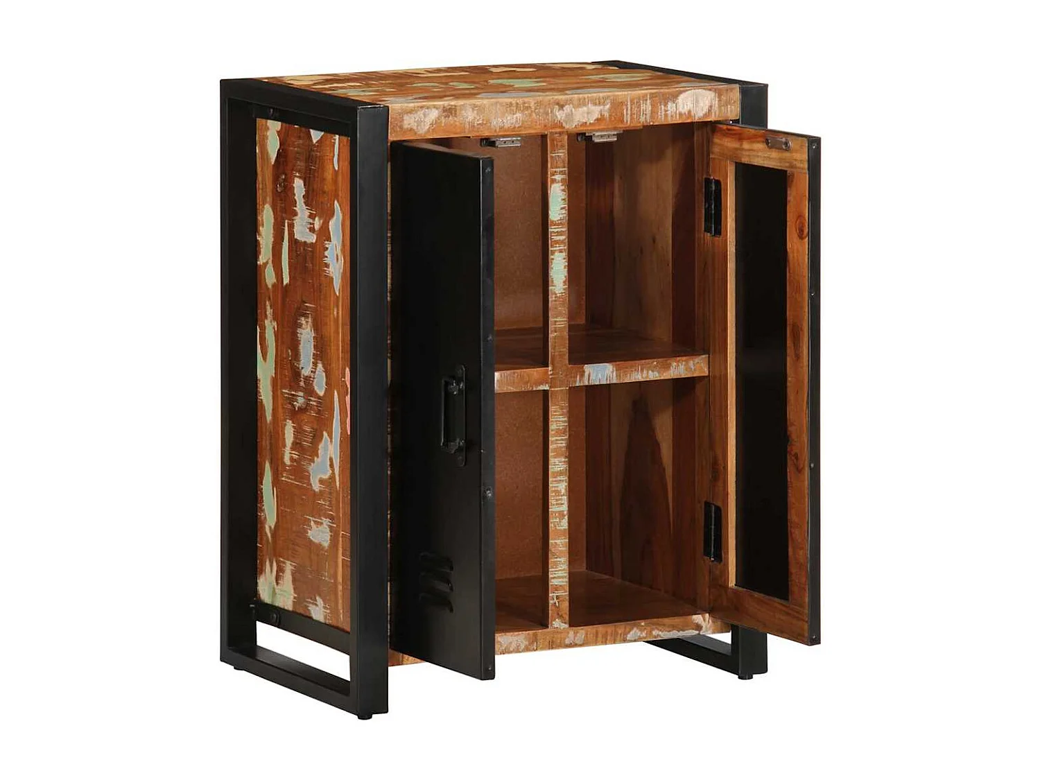 Buffet | Bahut | Meuble de rangement multicolore 55x35x70 cm bois massif récupération