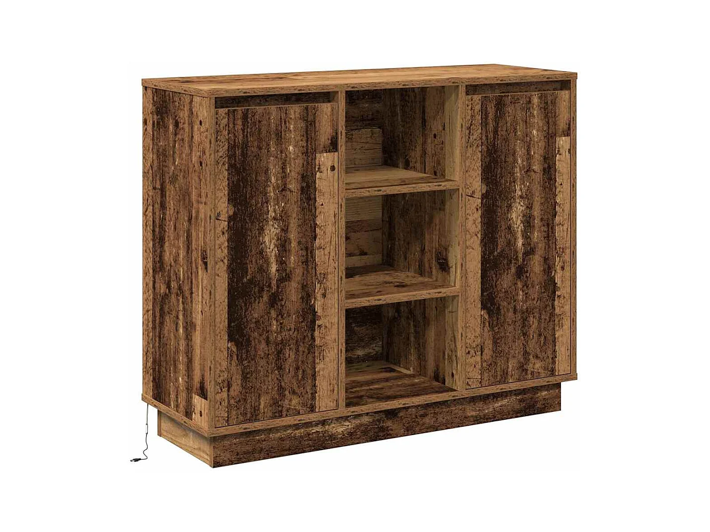 Mobile Sideboard | Credenza | Armadio con LED in Legno Vecchio 90x32x75 cm in Legno Ingengnerizzato