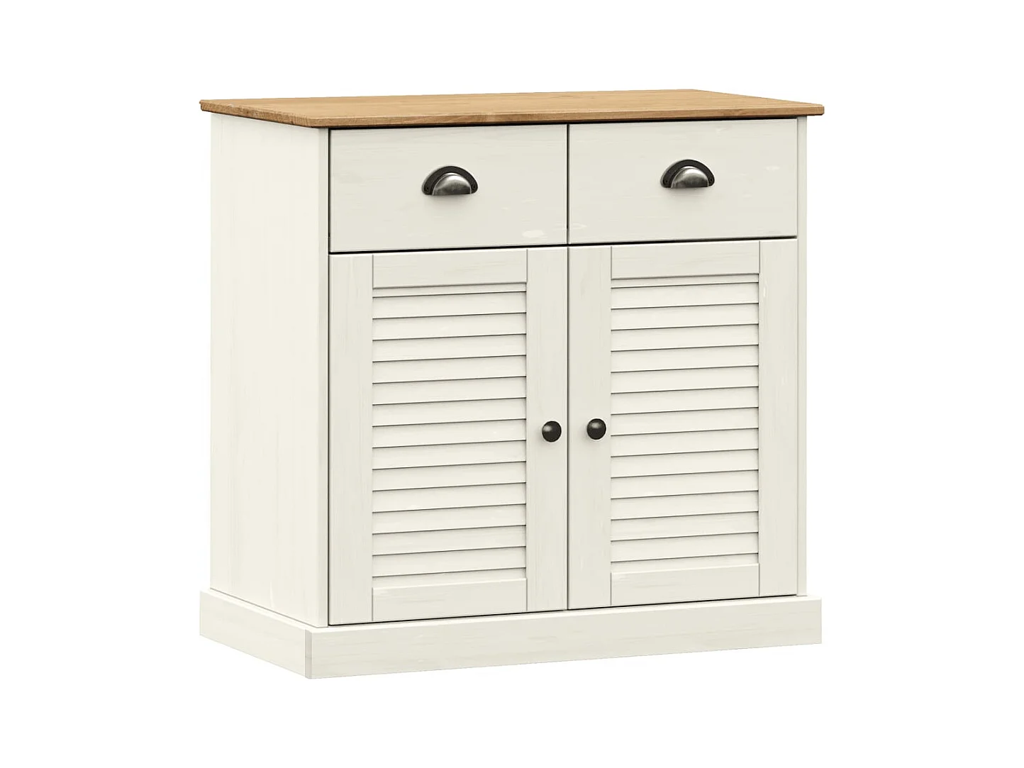 Buffet | Commode à tiroir | Meuble de rangement avec tiroirs VIGO 78x40x75 cm blanc bois massif de pin