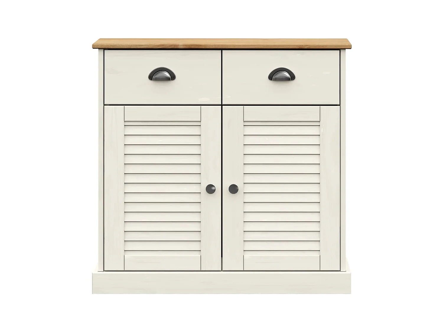 Buffet | Commode à tiroir | Meuble de rangement avec tiroirs VIGO 78x40x75 cm blanc bois massif de pin