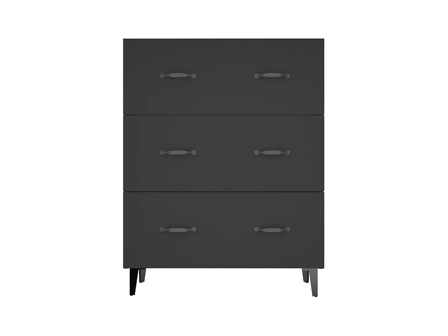 Buffet | Bahut | Meuble de rangement noir 69,5x34x90 cm bois d'ingénierie