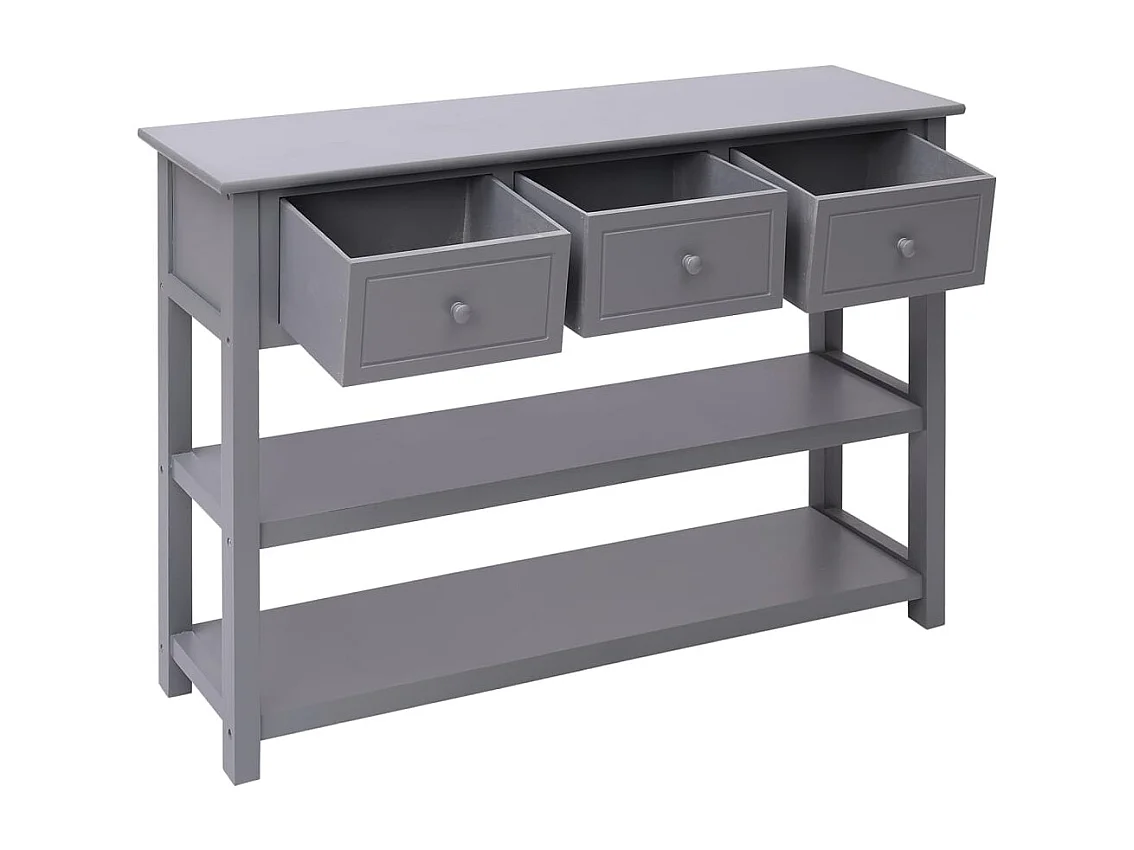 Buffet | Commode à tiroir | Meuble de rangement Gris 108x30x76 cm Bois de Paulownia massif