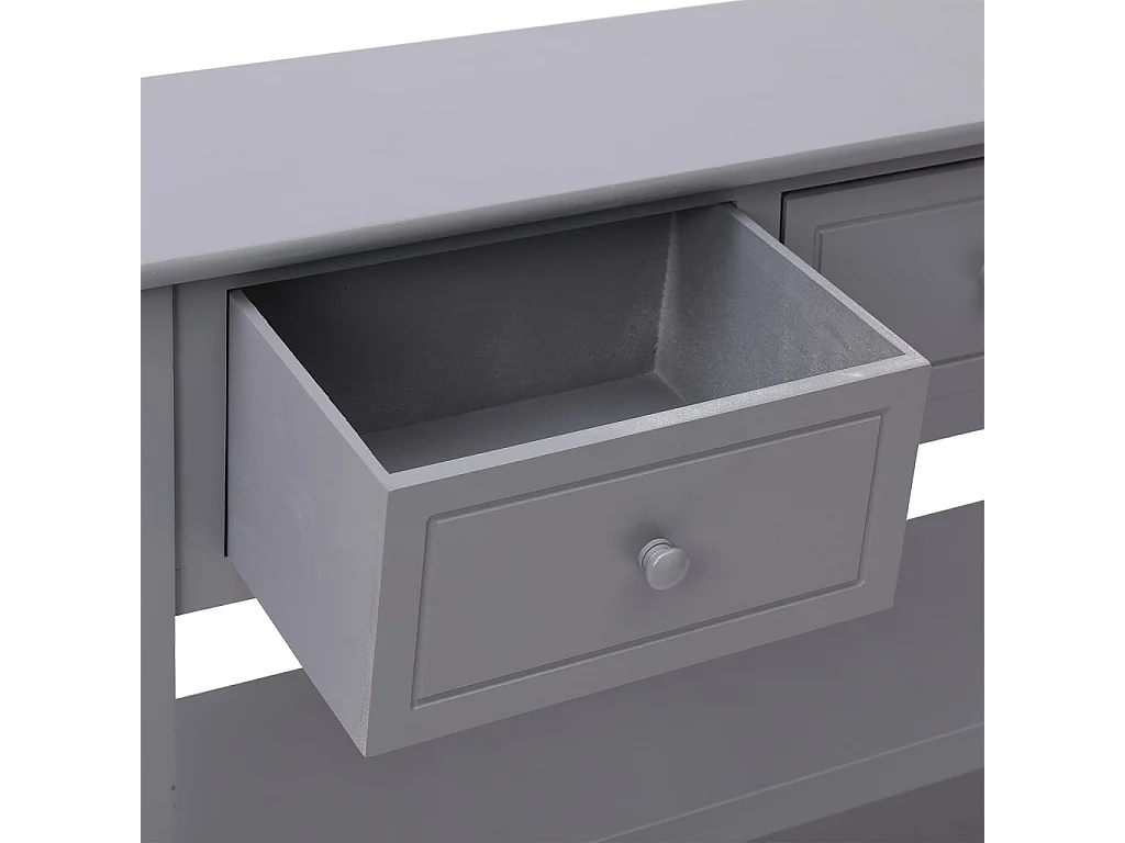 Buffet | Commode à tiroir | Meuble de rangement Gris 108x30x76 cm Bois de Paulownia massif