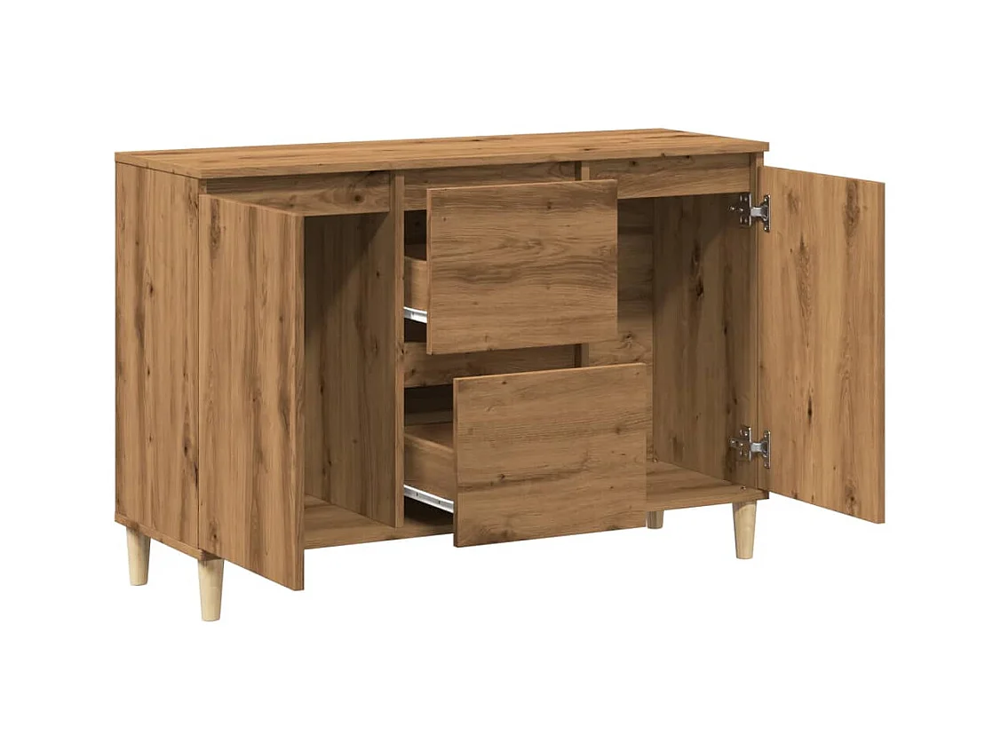 Credenza | Buffet | Armadio Rovere Artigianale 102x35x70 cm in Legno Multistrato