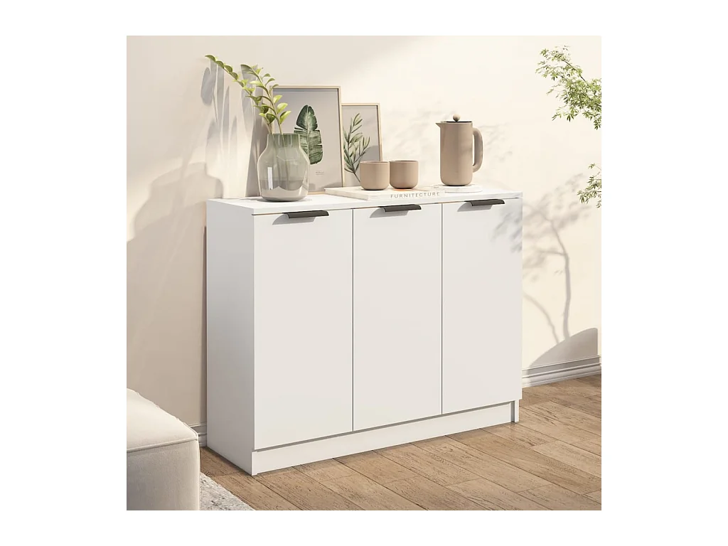 Buffet | Bahut | Meuble de rangement Blanc 90,5x30x70 cm Bois d'ingénierie