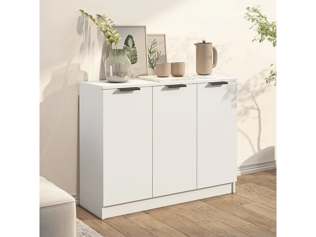 Buffet | Bahut | Meuble de rangement Blanc 90,5x30x70 cm Bois d'ingénierie