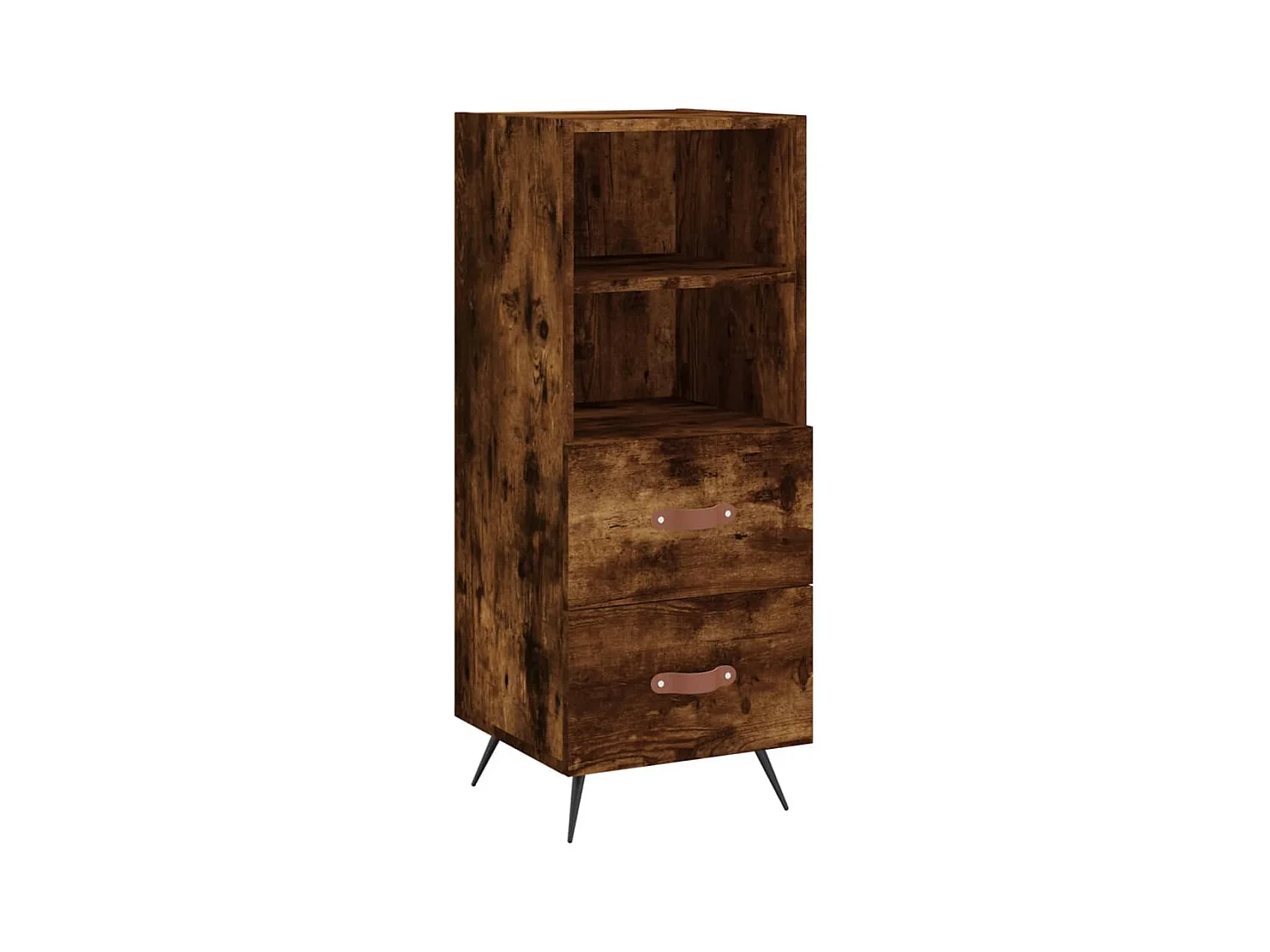 Credenza | Buffet | Armadio Rovere Fumo 34,5x34x180 cm in Legno Multistrato