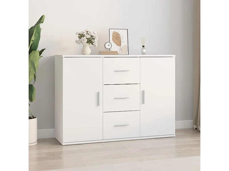 Buffet | Bahut | Meuble de rangement blanc 91x29,5x65 cm bois d'ingénierie