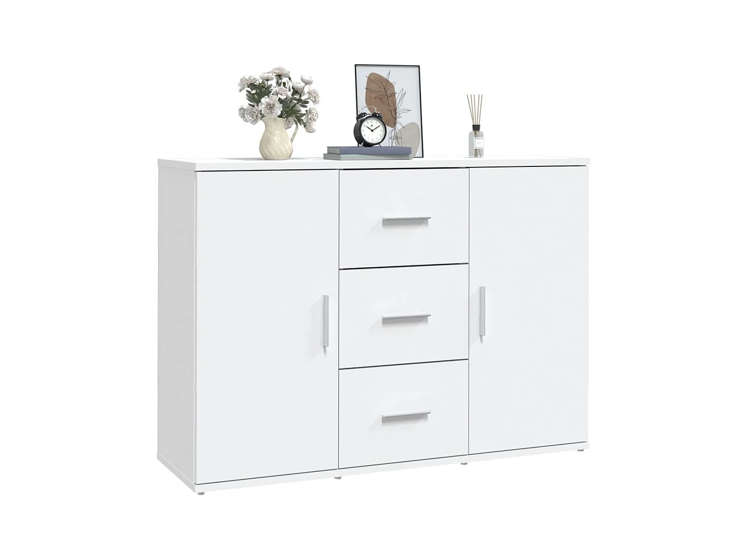 Buffet | Bahut | Meuble de rangement blanc 91x29,5x65 cm bois d'ingénierie