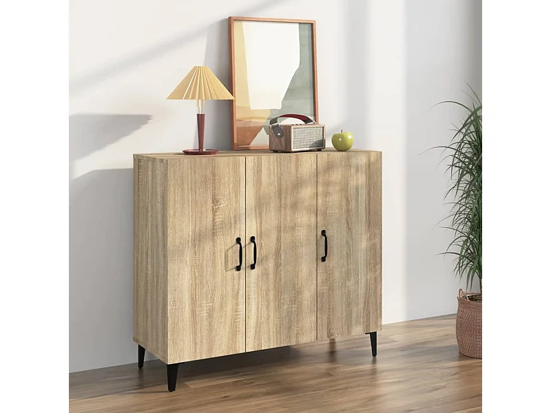 Buffet | Bahut | Meuble de rangement chêne sonoma 90x34x80 cm bois d'ingénierie