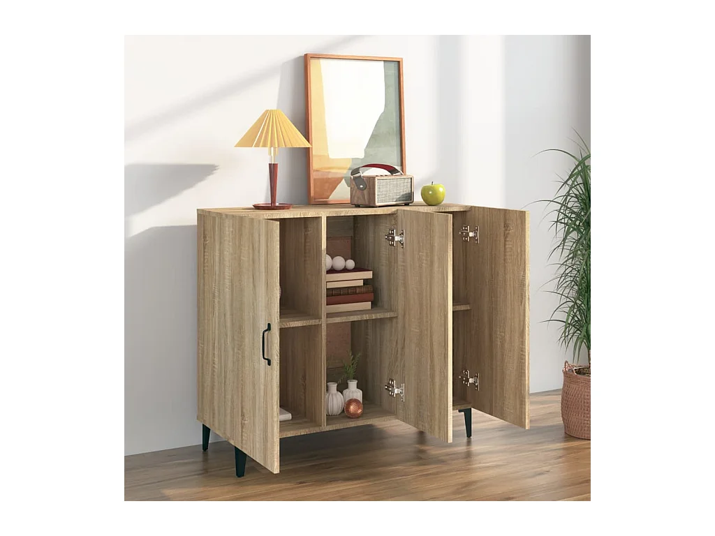 Credenza | Buffet | Armadio Rovere Sonoma 90x34x80 cm in Legno Multistrato