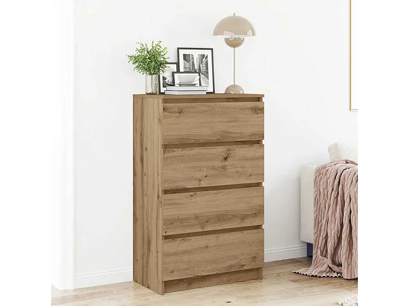 Buffet | Commode à tiroir | Meuble de rangement chêne artisanal 60x35x98,5 cm bois d'ingénierie