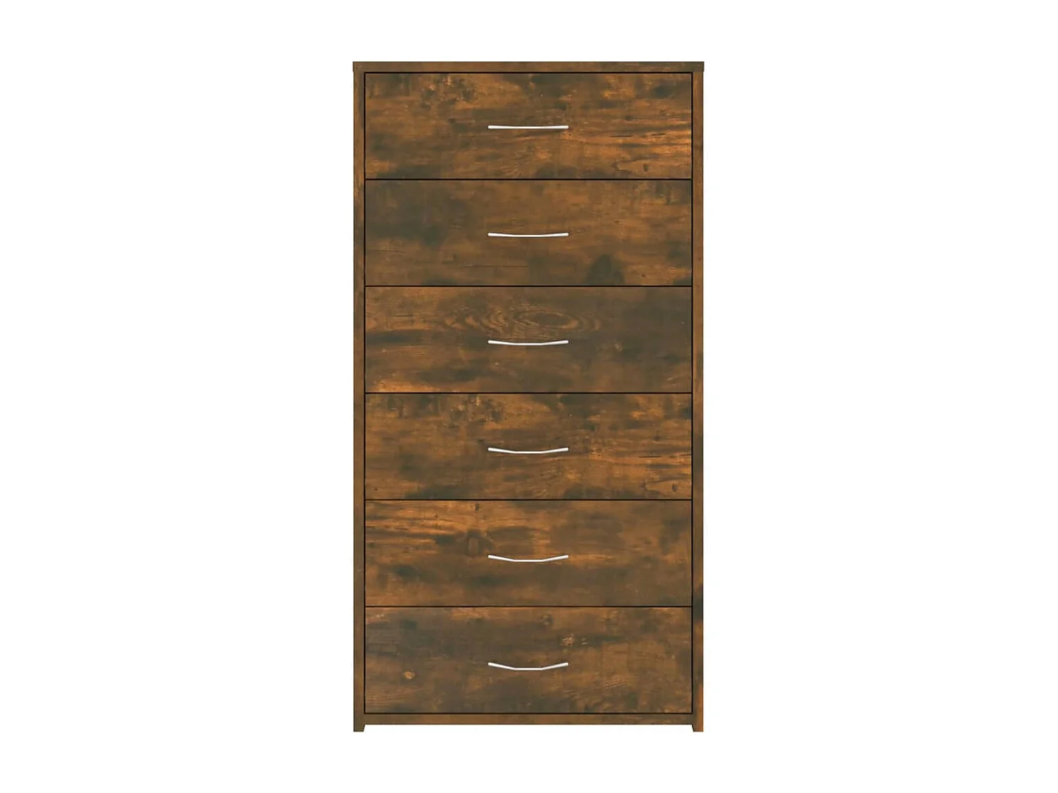 Credenza | Buffet | Armadio 6 Cassetti Rovere Fumo 50x34x96cm in Legno Multistrato