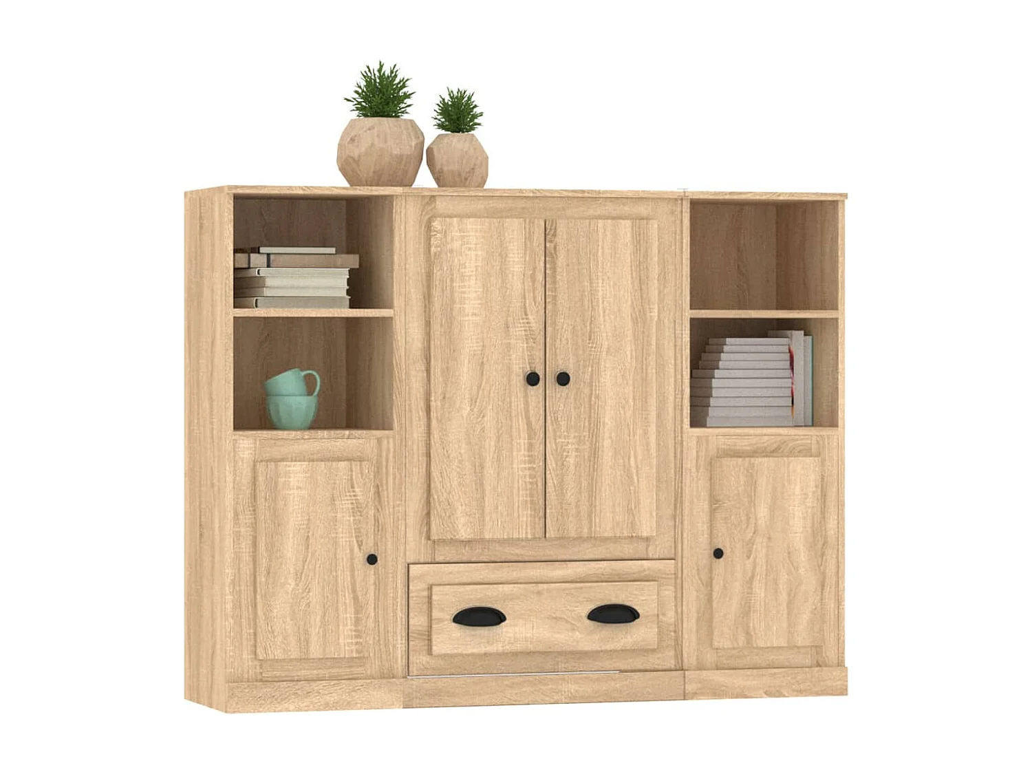 Buffets | Bahuts | Meuble de rangement 3 pcs chêne sonoma bois d'ingénierie