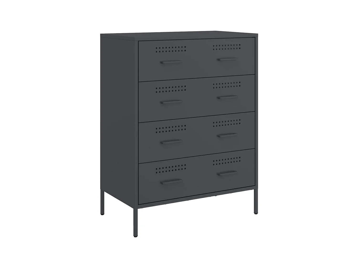 Credenza | Buffet | Armadio Antracite 68x39x89 cm in Acciaio