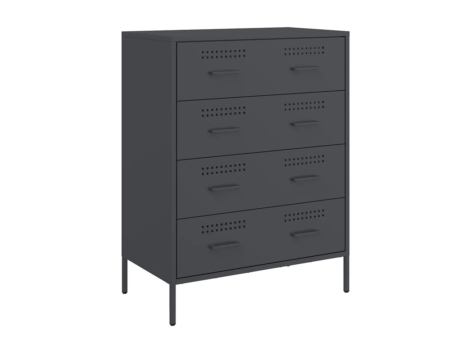 Credenza | Buffet | Armadio Antracite 68x39x89 cm in Acciaio