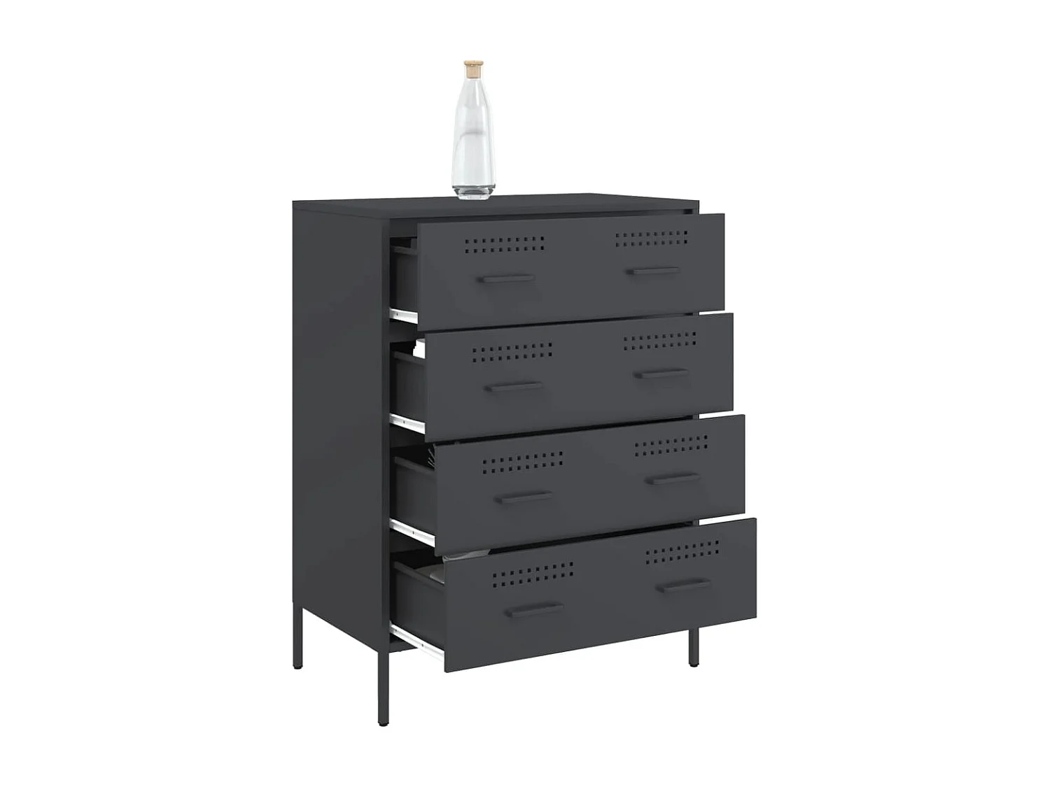 Credenza | Buffet | Armadio Antracite 68x39x89 cm in Acciaio